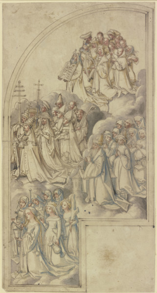 Interior of the right wing of an All Saints' altarpiece, 1511. Creator: Circle of Hans Holbein the Elder.