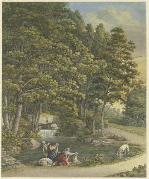 Läuter spring in the park at Weimar, 1805. Creator: Georg Melchior Kraus.