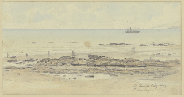 Coast near Saint Leonards-on-Sea, 1849. Creator: Fritz Bamberger.