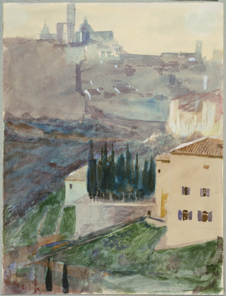 View of Siena, 1889. Creator: Max Klinger.