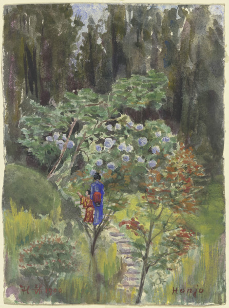 Japanese garden, 1900. Creator: Fritz Hauck.