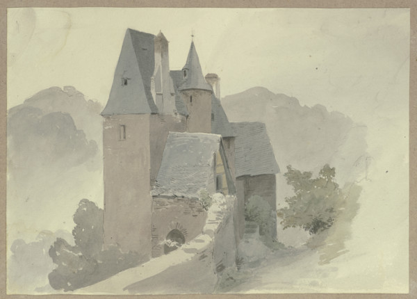 Outer ward of castle Eltz, c1841. Creator: Carl Theodor Reiffenstein.
