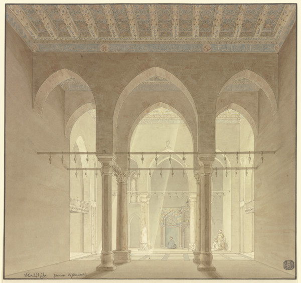Interior view of a mosque in Cairo, 1830. Creator: Friedrich Maximilian Hessemer.