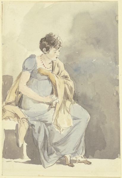 Seated woman, late 18th century. Creator: Johann Georg von Dillis.