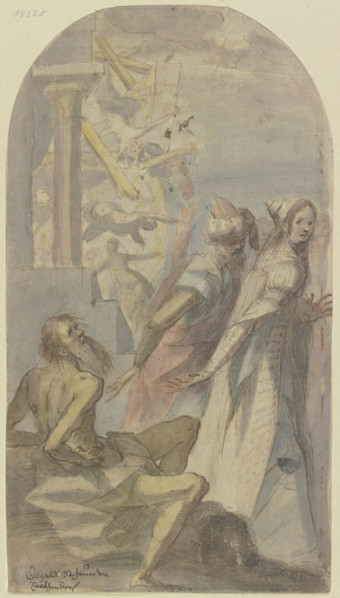 Job in misfortune, c1600. Creator: Oswald Schauer.
