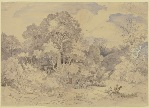 Salesius Hill near Teplitz in Bohemia, 1841. Creator: Ludwig Richter.