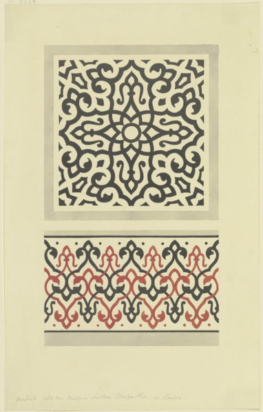 Mosaic from a mosque in Cairo, 1829-1830. Creator: Friedrich Maximilian Hessemer.