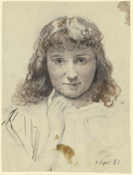 Portrait of a girl, 1861. Creator: Otto Scholderer.