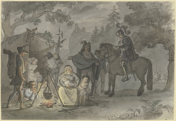Composition for "Götz von Berlichingen" (Act 5, Scene 6), mid-19th century. Creator: Karl Sandhaas.