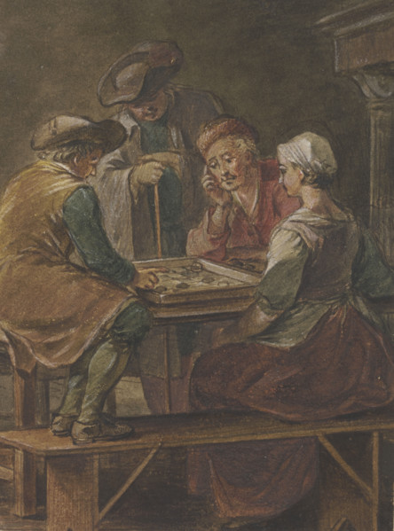 Chequerboard player. Creator: Willem Joseph Laquy.