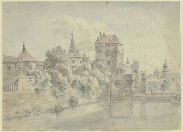 View of the Schneidwall in Frankfurt am Main, late 18th century. Creator: Johann Caspar Zehender.