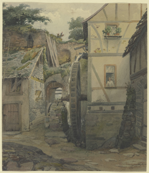 Village motif, c1830-1880. Creator: Jakob Dielmann.