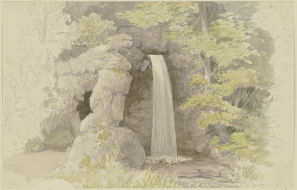 Waterfall in the Stern district of Weimar, c1800-1806. Creator: Georg Melchior Kraus.