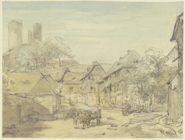 Oberreifenberg with Reifenberg Castle, c1840-1900. Creator: Anton Burger.