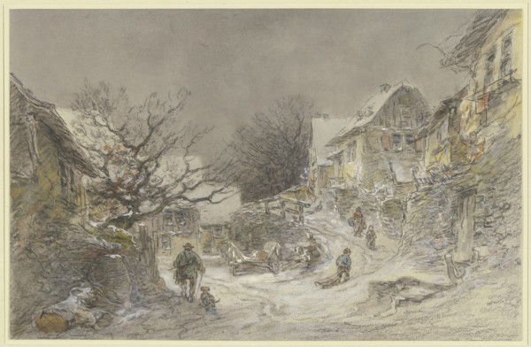 Winter view of Falkenstein, c1840-1900. Creator: Anton Burger.