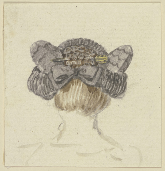 Head of a girl with a cap, seen from behind, c1771-1772. Creator: Georg Melchior Kraus.