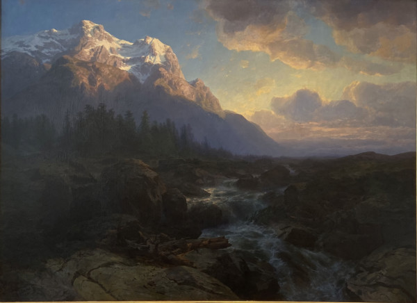 The Rosenlaui Valley with the Wetterhorn, 1856. Creator: Alexandre Calame.