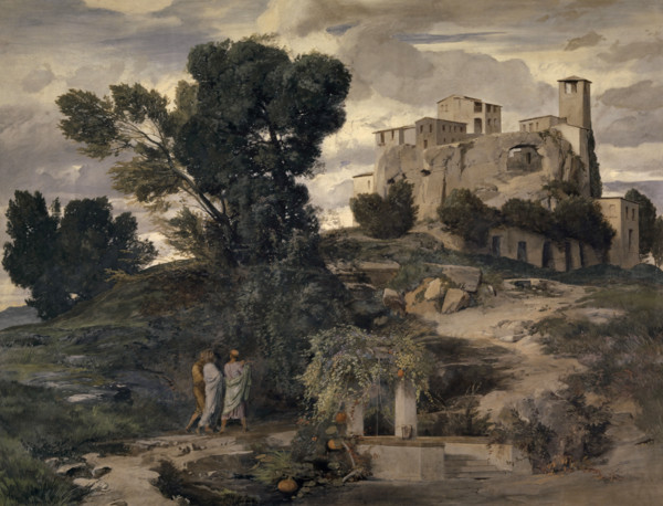 On the Way to Emmaus, 1868. Creator: Arnold Bocklin.