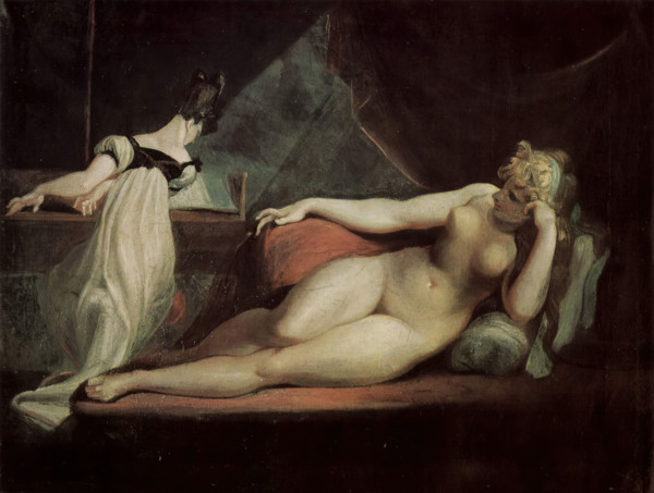 Laying Nude and piano player, 1799. Creator: Henry Fuseli.