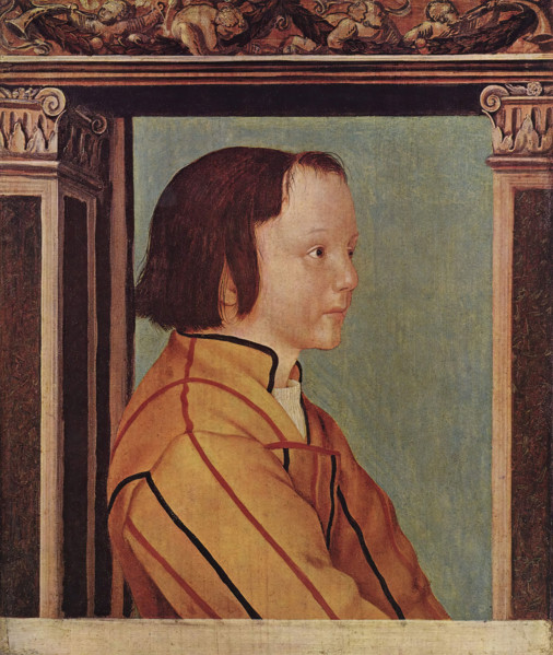 Portrait of a young boy with brown hair, 1516. Creator: Ambrosius Holbein.