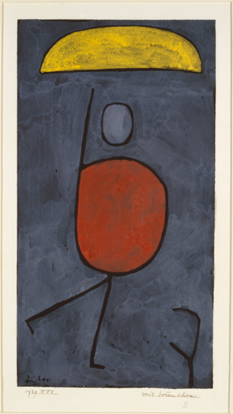 With an umbrella, 1939. Creator: Paul Klee.