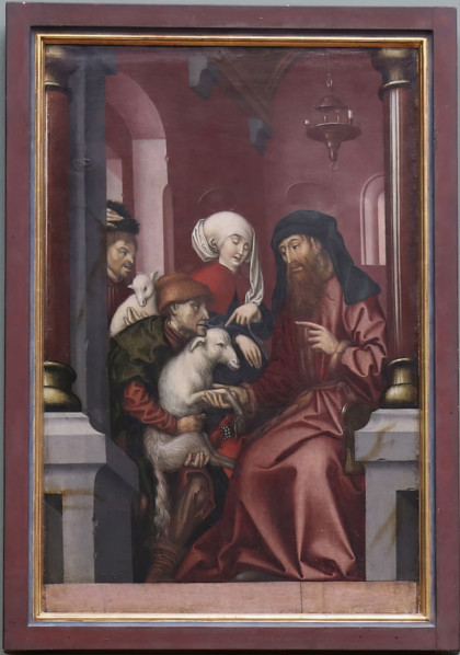 Joachim and Anne choosing a Lamb for Sacrifice, 1512. Creator: Hans Fries.