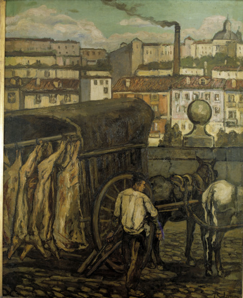 'The meat wagon', 1919. Creator: José Gutiérrez Solana.