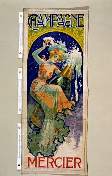 Poster advertising Mercier Champagne, c1896.  Creator: Antonio Utrillo.