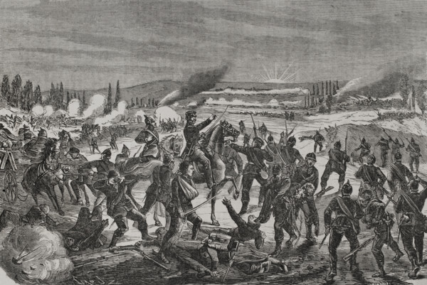 Franco-Prussian War (1870-1871): Battle of Noisseville (31 August 1870), 1870.  Creator: Tomás Carlos Capuz.