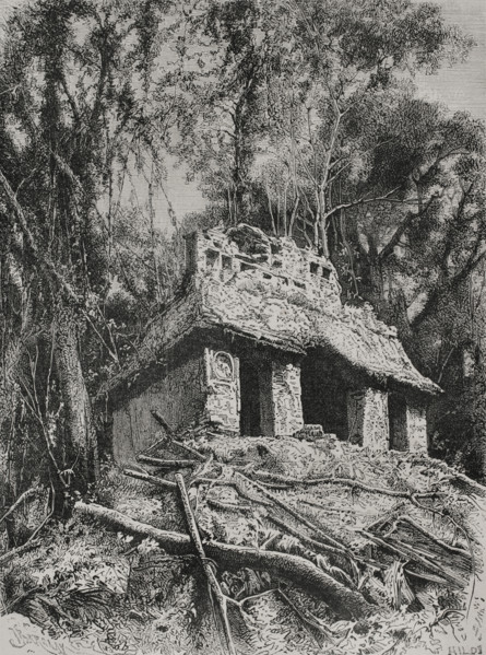 Temple of the Sun, Palenque, State of Chiapas, Mexico, 1892.  Creator: Unknown.