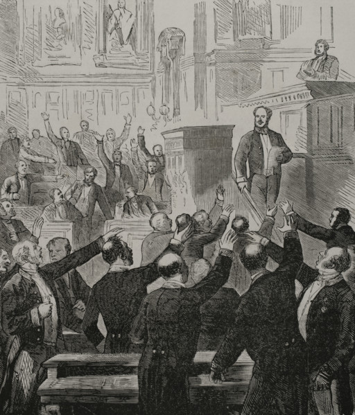 Franco-Prussian War (1870-1871): Session of the French Senate of 15 July 1870. War declaration.  Creator: Unknown.