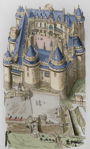 Castle of Pierrefonds, France, dated 1397, c1858-1885, (1887). Creator: Unknown.