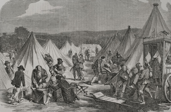 Franco-Prussian War (1870-71): The French camp of Marshal Mac Mahon at Reichshoffen..., 6 Aug 1870. Creator: Unknown.