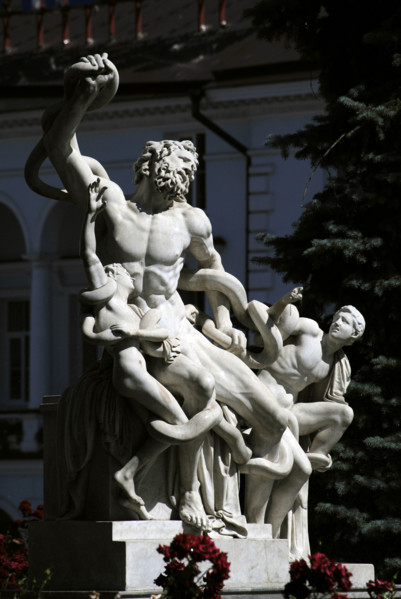 Copy of the famous sculptural group Laocoon and his Sons, Odessa Archaeological Museum, Ukraine,2011 Creator: LTL.