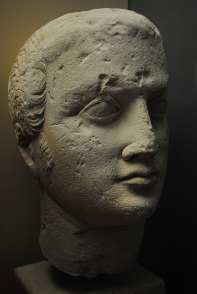 Male portrait, Roman art, 1st century, Odessa Archaeological Museum, Ukraine, 2011. Creator: LTL.