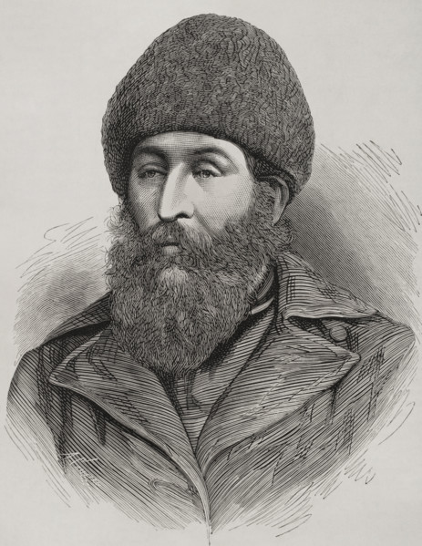 Sher Ali Khan, (1825-1879), Amir of Afghanistan, (1863-1866 y 1868-1879), Barakzai dynasty, 1878. Creator: Arturo Carretero y Sánchez.