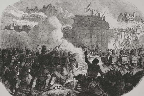 Hungarians seize Buda, Hungarian Revolution of 1848, (15 March 1848-4 October 1849), 1856.  Creator: Unknown.