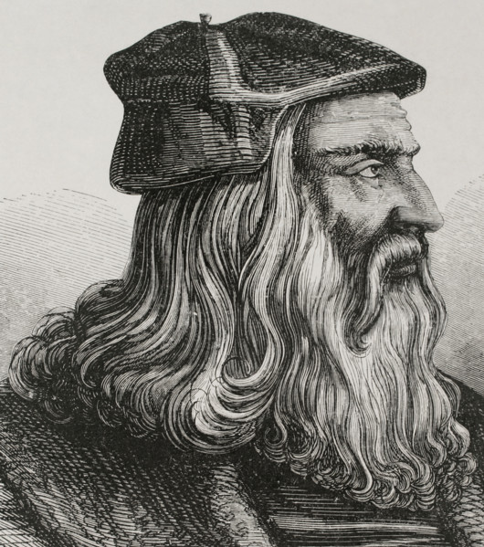 Portrait of Leonardo da Vinci, (1452-1519), Italian artist, architect and inventor, 1877.  Creator: Unknown.