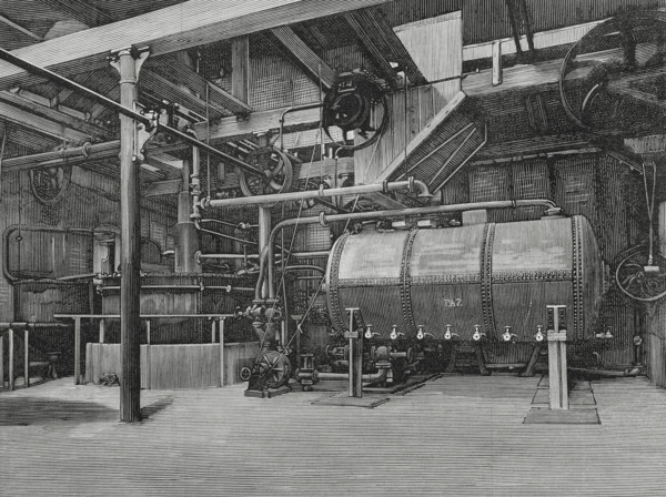 Industrial alcohols factory of Folch, Albiñana y Compañía Barcelona, Catalonia, Spain, 1883. Creator: Unknown.