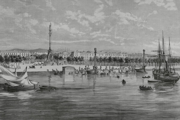 Improvements of the city, Barcelona, Catalonia, Spain, 1883.  Creators: José Riudavets, Eugenio Vela.
