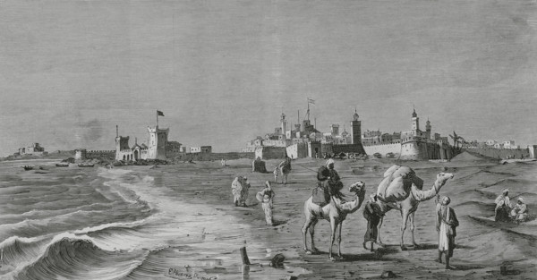 Mogador (now Essaouira), Morocco, 1883. General view.  Creator: Eugenio Alvarez Dumont.