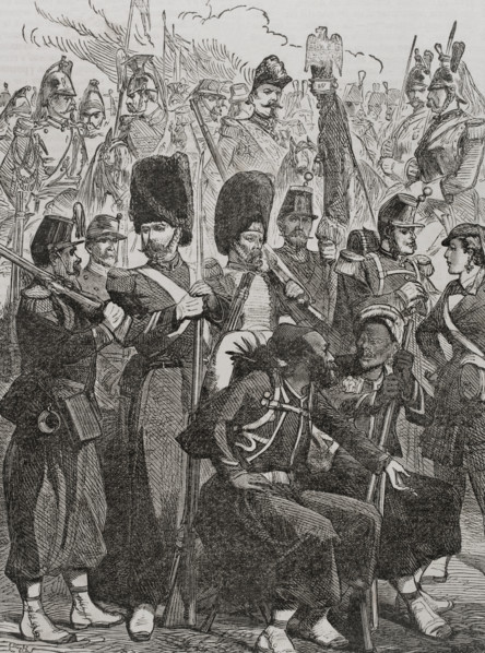 French army uniforms in 1870.  Creator: Unknown.