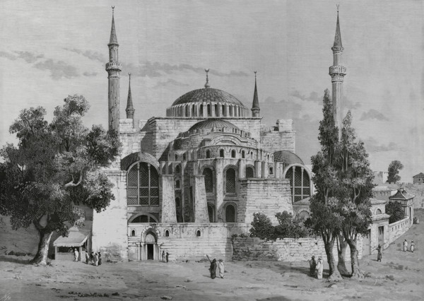 Hagia Sophia, Constantinople, (now Istanbul), Ottoman Empire era, Turkey, 1883.  Creator: Bernardo Rico.