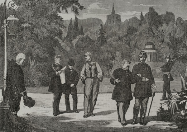 Napoleon III at Wilhelmshöhe Palace in the Prussian city of Kassel, his residence..., 1870.  Creator: Tomás Carlos Capuz.