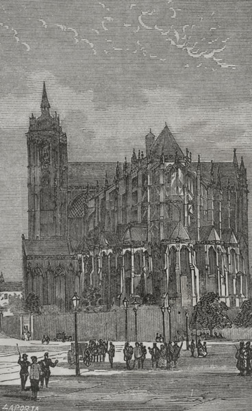 Cathedral of Saint Julian of Le Mans, (Cathédrale Saint-Julien du Mans), Le Mans, France, 1870.  Creator: Laporta.