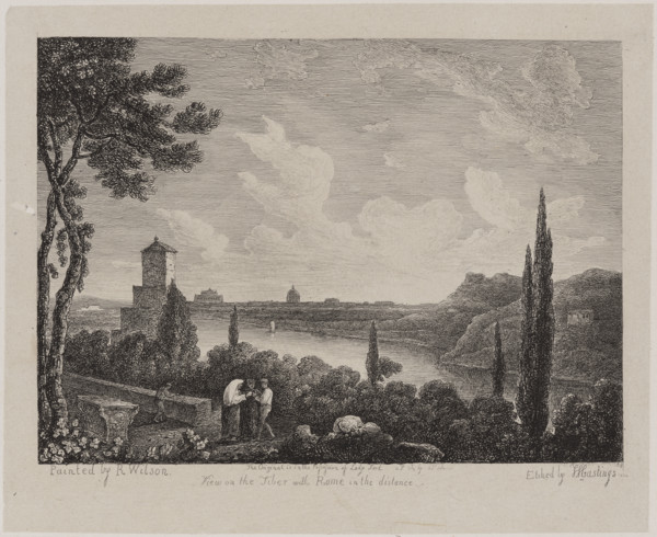 View on the Tiber with Rome in the Distance, 19th century. Creator: Thomas Hastings.