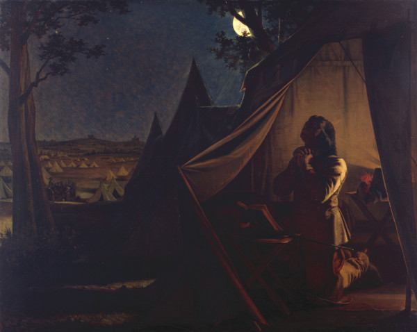 The Night before Naseby, 1859. Creator: Augustus Leopold Egg.