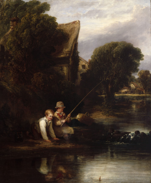 Young Anglers, 1820. Creator: William Collins.