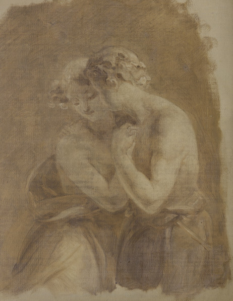 A couple embracing, c1823-1873. Creator: Edmund Thomas Parris.