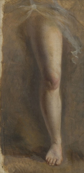 Oil sketch of a woman's leg, c1823-1873. Creator: Edmund Thomas Parris.
